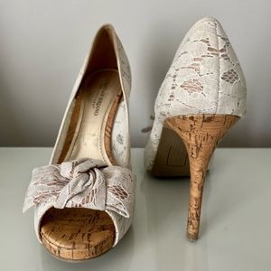 Floral Open Toe Heels